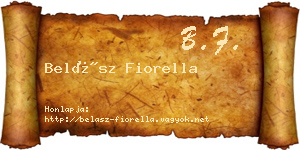 Belász Fiorella névjegykártya